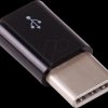 789RP-19040801 Raspberry Pi - Adapter microUSB to USB-C, black