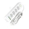 Przedłużacz+1x Wył.1.5m 4x2p+Z,4xUSB biały Kobi