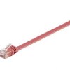 Kabel płaski Patchcord CAT 6 U/UTP RJ45/RJ45 1m czerwony