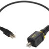 USB 2.0 connection cable, PushPull (V4) type B to USB plug type B, 2 m, black, 09454453913