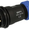 Wtyk; SP2911C/P3II-1N; 3 tory; proste; lutowany; 10mm2; 13-16mm; SP29; na przewód; 30mm; skręcane; nylon66; niebiesko-czarny; IP