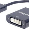 adapter DisplayPort Manhattan DisplayPort 1.2a auf DVI-Adapter DisplayPort 1.2a-Stecker auf DVI-D-Buchse 23cm 152228, 23