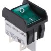 Przełącznik kołyskowy Wł.-wył. podświetlany 16 A DPST Zielony APEM