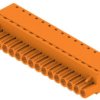 Socket header, 16 pole, pitch 5 mm, straight, orange, 1018030000