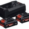Bosch Professional 1600A0373J 2x EXBA18V-40 + GAL 12V/18V-80 Ładowarka i akumulator do elektronarzędzi 18 V 4 Ah