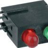 Signal light, red/green, 20 mcd, pitch 2.54 mm, LED number: 2, 1801.8231