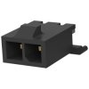 Pin header, 2 pole, pitch 3 mm, straight, black, 2-1445093-2