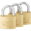 Burg Wächter 29941 Padlock Set 3 Pcs Brass Keyed Alike Solid Quality