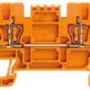 Through terminal block, spring balancer connection, 0.5-1.5 mm², 4 pole, 17.5 A, 6 kV, orange, 1775610000