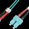 DK-2532-01/3 FO patch cable, OM3, LC / SC, duplex, turquoise, 1m