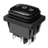 Przełącznik ON-OFF-ON 16A 250V podwójny IP65 czarny KCD4-B