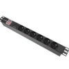 Listwa zasilająca rack pdu 19 lanberg 1u 16a 6x 230v pl 2m czarna c14 PDU-06E-0200-IEC-BK