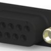 D-Sub socket, 9 pole, standard, equipped, straight, solder pin, 5745076-4