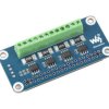 Waveshare 4-ch Current/Voltage/Power Monitor HAT for Raspberry Pi, I2C/SMBus