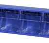 Allit 464440 Magazynek z otwieranymi pudłami VarioPlus ProFlip 6 (S x W x G) 600 x 115 x 95 mm niebieski, przeźroczysty