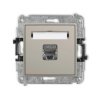 MINI Mechanizm gniazda komputerowego pojedynczego 1xRJ45, kat. 6, ekranowany, 8-stykowy taupe 60MGK-5