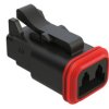 Złącze samochodowe 2-pinowe Amphenol Industrial -rzędowe PL 13A AT06 Montaż na kablu Połączenie zagniatane Złącze
