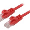 Patch cord U/UTP, Cat 6, RJ45 wtyk z obu stron, linka, CCA, 1,5m PP6U-1.5M/R