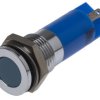Lampka kontrolna do montażu panelowego 24V dc, niebieska 14mm LED Chrom Końcówka lutownicza RS PRO