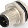 Circular connector, 3 pole, solder cup, screw locking, straight, T4130512031-000