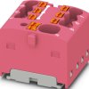Distribution block, push-in connection, 0.34-4.0 mm², 41 A, 6 kV, dusky pink, 1047476