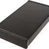 Aluminum enclosure, (L x W x H) 220 x 125 x 31 mm, black (RAL 9005), IP54, 1455P2201BK