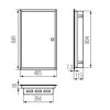 Rozdzielnica modułowa metalowa 5x18 podtynkowa IP30 N+PE I klasa drzwi białe KP-DB-I-MF-518 biały 35684