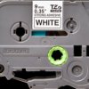 Labelling tape cartridge, 9 mm, tape white, font black, 8 m, TZE-S221