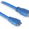 Delock Kabel USB 3.0 Typ-A męski - USB 3.0 Typ Micro-B męski 1 m niebieski