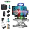 MUSTOOL Laser Level instrument poziomujący z laserem zielonym 4-kolorowym i 16 liniami z magnesem do poziomowania ścian, przenoś