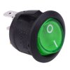 Green 230V illuminated Off-(On) Momentary 20mm Round Rocker Switch SPST 10A