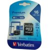 Karta 16GB microSD HC class10 + adapter VERBATIM