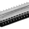 D-Sub socket, 9 pole, straight, crimp connection, 207253-2