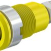 4 mm socket, threaded bolt, mounting Ø 12.2 mm, CAT III, yellow, 49.7043-24