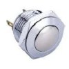 Przycisk wandaloodporny 16mm wypukły stalowy, wyprowadzenia do lutowania