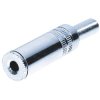 TruComponents 202709 3.5 mm audio jack Socket, Vertical,Pins:2 Mono Silver
