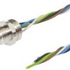 Akcesoria, Wtyczka do zabudowy, kompletna, 30V, M12 5-PIN, IP67, Mocowanie śrubowe M16, Długość żył 0,5m AV98C308