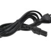 Kabel; zasilający; KZWP; wtyk sieciowy CEE 7/16 płaski; gniazdo IEC C7 ósemka; 1,5÷2m; czarny; 2 żyły; 0,75mm2; 2,5A; PVC; płask