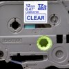 Labelling tape cartridge, 12 mm, tape transparent, font blue, 8 m, TZE-133