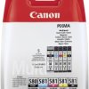 Canon atrament PGI-580, CLI-581 PBKBKCMY tusz oryginalny Combi-Pack Czarny, Fotograficzny czarny, Cyjan, Magenta, Żółty