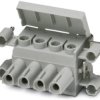 Socket contact insert, VC2, 4 pole, equipped, screw connection, with PE contact, 1607467