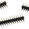 Pin header, 10 pole, pitch 2 mm, straight, black, 62001021121