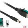 85497 PoweredUSB cable male 12V > DC 5,5 x 2,1 mm, 1 m
