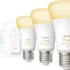 Philips Hue Żarówka LED 871951429123200 EEK: F (A - G) Hue White Ambiance 3er Starter Set inkl. Dimmschalter 3x800lm 75W
