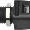 Quick pressure clamp, 12.5 mm, black, 30 VAC/60 VDC, 16 A, faston plug, nickel-plated, ESD 498 / SW