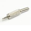 2.5mm 4-pin Jack Plug Stereo + Microphone for Cable, Metal
