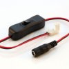 Złączka do taśm LED line pojedyncza click connector 8 mm 2 PIN z przewodem do gniazda DC oraz włącznikiem 243547 LED LINE