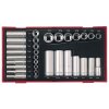 Teng TC20 TTAF32 Regular/Deep Socket Set, 32 Piece - 1/4 & 3/8in Drive