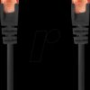 CCGL85200BK05 Patch cable, Cat.6, U/UTP, 0.5 m, black