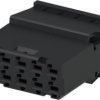 Socket, unequipped, 10 pole, straight, 2 rows, black, 1534181-1